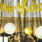 Black Backdrop Curtains with Lights String for Parties Wedding Bridal Shower 10×10ft Sheer Tulle Backdrop Curtain Panels for Baby Shower Birthday Party Photo Shoot Background Wall Decorations - Image 6