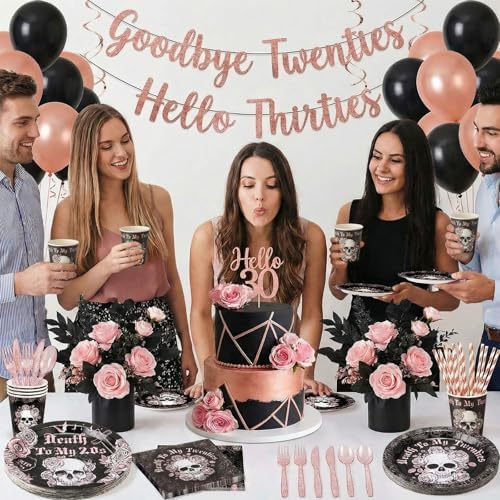 450 Pcs Tableware Set, Serve 50, Rose Gold and Black, Death to My 20S - Image 5