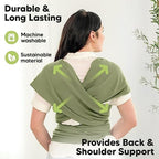 KeaBabies Baby Wrap Carrier, All in 1 Original Baby Carrier (Dusty Olive) - Image 5