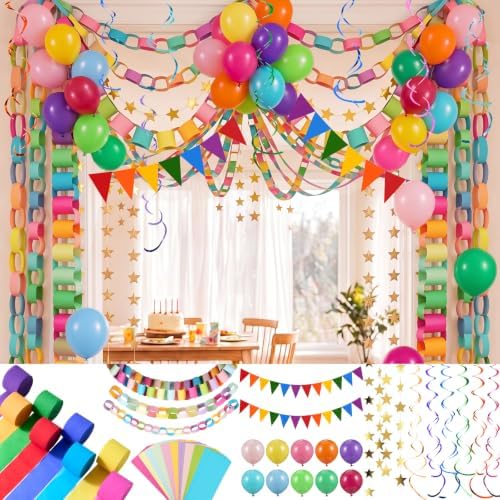 TaoBary Fancy Princess Rainbow Birthday Party Ceiling Wedding Decor by TaoBary