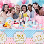 Potchen 452 Pcs Boy or Girl Plates Napkins Party Supply, Blue Pink - Image 4
