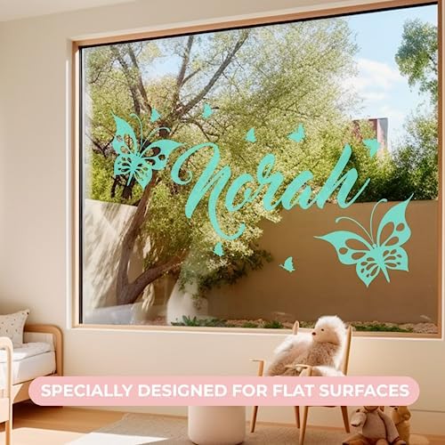 CRYPTONITE Butterflies Baby Room Decor | Custom Name Wall Decal | Butterfly Decorations for Bedroom Decor | Fully Customizable and Non-Toxic | Wall Decor Nursery Wall Decal (Wide 42"x 26" Height) - Image 6
