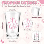 Vesici 50 Set It's a Girl Baby Shower Favors Acrylic Shot Glasses Gold Bottle Opener Keychains Thank You Tags and Bags for Baby Shower Party Gender Reveal Party Guests Return Gift (it's a Girl) - Image 2