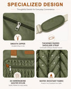 FHELAD Diaper Bag Tote for Women, Baby Diaper Bag Set (Sage Green) - Image 3