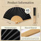 Paper Hand Fans, 8.3 Inch Foldable Handheld Fans for Wedding Favors, Party Decorations, Bridal Shower, Baby Shower, Summer Cooling, (Color 48pcs) - Image 6