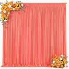 30x10ft Orange Backdrop Curtain for Parties Wrinkle Free Fabric Backdrop Curtain Wedding Photo Backdrop Drapes for Baby Shower Birthday Party Photo Shoot Photography Back Drop 6 Panels 5x10FT - Image 2
