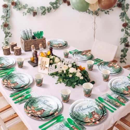 FillTouch 350 Pcs Let The Adventure Baby Shower Party Supplies - Image 6