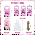 24 Sets Halloween Bottle Openers Baby Shower Party Favors, Pink Black Bottle Opener Keychain Set with Thank You Tags Organza Bags for A Little Boo Is Almost Due Party Guest Gifts Decor - Image 6