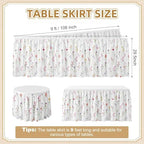 Sanwarm Table Skirt, 29" x 108", for Rectangular & Round Desk Botanical - Image 2