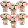 Suncalla 45 Pcs Baby Shower Centerpieces Rose, Pink Rose Vase Decor by Unknown