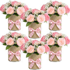 Suncalla 45 Pcs Baby Shower Centerpieces Rose, Pink Rose Vase Decor by Unknown