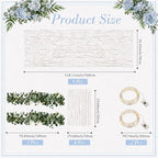 Cinrobiye 11pcs Cheesecloth Table Runner Set 120 Inch – Gauze Table Runner with Napkins, Eucalyptus Garland & String Lights for Wedding Baby Shower Table Decor, Rustic Boho - Image 2