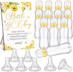 Trelaco 12 Pcs Honeycomb Baby Shower Games Bottle Chug Bee Wooden Sign Set by TrelaCo