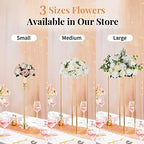NUPTIO Flower Balls for Wedding Centrepieces - 10 Pcs 9.5in Diameter Artificial Flower Ball Arrangement Bouquet Peachy Pink & Creamy White Fake Rose Flowers Party Centerpieces for Weddings Tables - Image 6