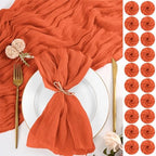 100 Pack Orange Cloth Napkins 20x20Inch Cheesecloth Napkins by Lumaycens