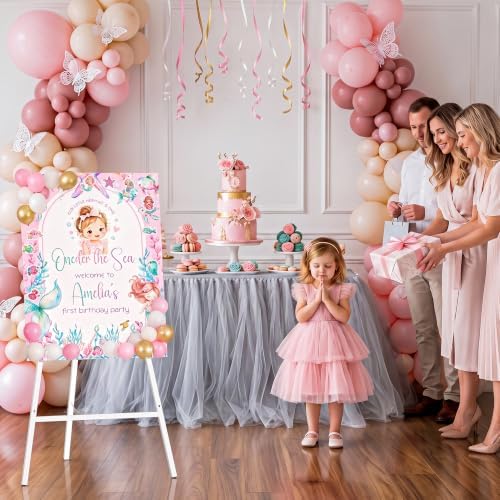 White Metal Easel Stand for Sign,Heavy Duty Art Easel with Adjustable Chain,Tripod Structure,4-Level Height—Easels for Wedding Welcome Sign Holder,Baby Shower Poster,Birthday Party,Posters - Image 6