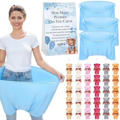 Soulchen 34 Pcs Baby Shower Games Bridal Shower Games, Blue by Soulchen