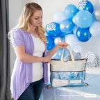 Blue Tutu Table Skirt. 6ft Table Skirt with Double Layer Organza Willows for Under the Sea Decorations, 1st Baby Boy Birthday Décor, Elephant Baby Shower Décor, Gender Reveal or Bridal Shower - Image 4