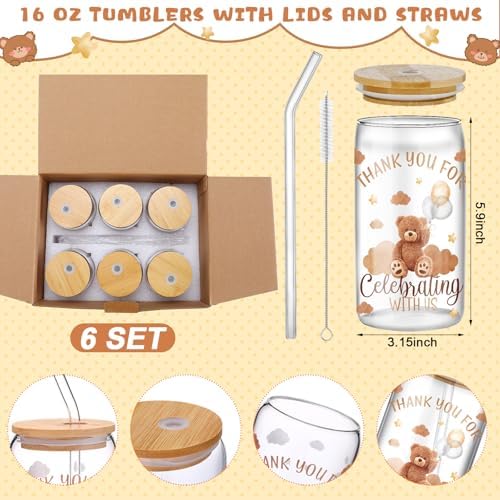 Boao 6 Set Brown Bear Baby Shower Game Prizes Gifts for Winners Guests - Image 2