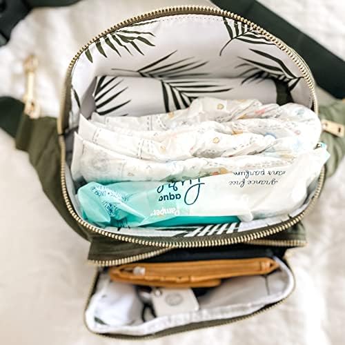 Ditty Co. - Lanikai Small Diaper Bag - Portable Changing Pad - Crossbody Bags For Women - Fanny Pack - Baby Travel Essentials (Olive Green) - Image 3