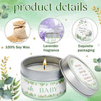 50Set Baby Shower Candle Party Favors Leaf Lavender Scented Candles Bulk Favors for Guests Girl Boy Baby Shower Gender Reveal Party Gifts - Image 3