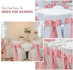 XunYee 80 Pack Satin Chair Sashes for Wedding Chair Decoration Chair Cover Bow Ties Sash for Engagements Graduations Events Banquet Parties Supplies (Rose Gold) - Image 7