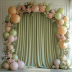 20x10FT Sage Green Backdrop Curtains for Wedding Parties, Wrinkle Free Photo Backdrop Curtains for Wedding Birthday Party Baby Shower, Fabric Drape with Rod Pockets 5ft x 10ft, 4 Panels by Unknown
