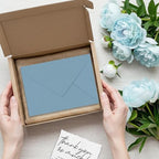 50Pcs 5x7 Inch Invitation Envelopes Set,150GSM Dusty Blue V-Flap Greeting Card Envelopes, Gift Card Sleeves for Mailing Wedding Baby Shower Birthday (Pack of 2) - Image 6