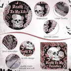 Funnymoom 452 Pcs Death to My 20s Decoration for Her Serves 50, Black Rose Gold Rip 20s Paper Plates Napkins Cups Tablecloth Cutlery Straw for Women Death to My Twenties 30th Birthday Party Supplies - Image 2