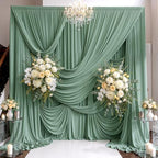 50ft×15ft Sage Green Backdrop Curtain for Wedding Parties - Image 2