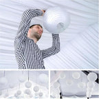 11 Pcs Paper Lanterns Assembling and Hanging These for Beach Ball Sports Parties is Hassle - Free, Lantern is Equipped with a C - Shaped Clip, Enabling Quick Setup. - Image 4