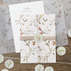 100 Pcs Baby's Breath Adhesive Wax Seal Stickers White Dry Floral Backing Envelope Seals Perfect for Wedding Invitations,Bridal Shower Party - Image 4