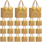 Jetec 45 Pcs Mini Thank You Gift Bag with Handle, Kraft Paper Color/gold by Jetec