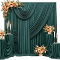 10FT x 15FT Wrinkle-Free Forest Green Backdrop Curtains for Wedding, 2 Panels Hunter Green Fabric Photo Background Drapes for Wedding Reception, Birthday, Bridal & Baby Shower Decorations Photography by Besutolife