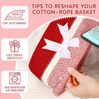 Colingmill 2 Pack 12''x8''x5'' Woven Gift Basket Empty,Red - Image 4