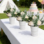 6 PCS Champagne Wedding Flower Table Centerpieces - 10 Inches - Image 4