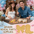 Boots or Bows Gender Reveal Decorations Wooden Boot Bow Charcuterie Boards - Image 6