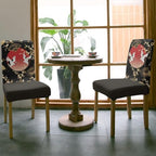 Cherry Blossom Dining Chair Covers Set of 8, Harmony Crane Red Moon Paper Fan Stretch Spandex Kitchen Chair Slipcovers Removable Washable, Parsons Protector for Wedding Party Living Room Baby Shower - Image 3