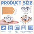 SiliFine 48 Pcs Wedding Favors for Guests Small Ceramic Bowls, Flower, Blue - Image 5
