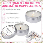 MTLEE 50 Pcs Wildflower Wedding Candles Gift Favors for Guests 1 Oz - Image 7