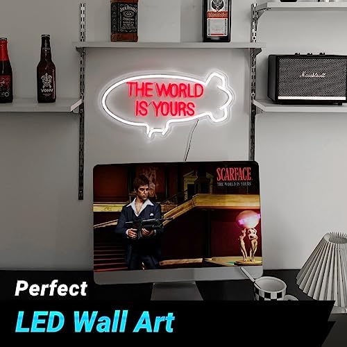 The World Is Yours Neon Sign for Mens Room - Image 2