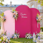 Pink Arch Cover 6.6FT 7.2FT 8FT Party Party Arch Covers Stretchy Backdrop Set of 3 - Image 2