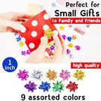 230 Pcs Sparkly Decorate Bows for Gift Wrapping, 1 in Mini Gift Wrap Bows for Christmas Decorations, Hanukkah, Birthdays, Weddings, Bridal Showers, Baby Showers Occasion (Sparkly Color) - Image 2