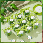 MTLEE 24 Sets Army Green Baby Shower Party Favors Small Bubble Candle - Image 2