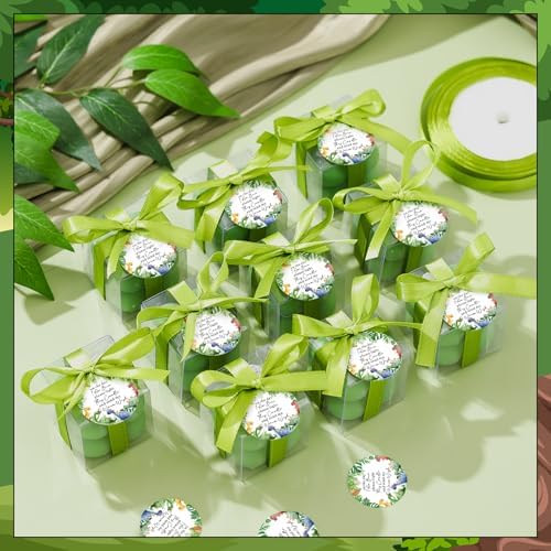 MTLEE 24 Sets Army Green Baby Shower Party Favors Small Bubble Candle - Image 2