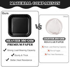 Vyntra 350 Pcs Black Square Paper Plates and Napkins Set, Serves 50 - Image 2