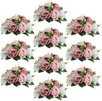 Sziqiqi Artificial Flower Centrepieces, Kissing Ball, Dusty Pink, 10Pcs by SZIQIQI
