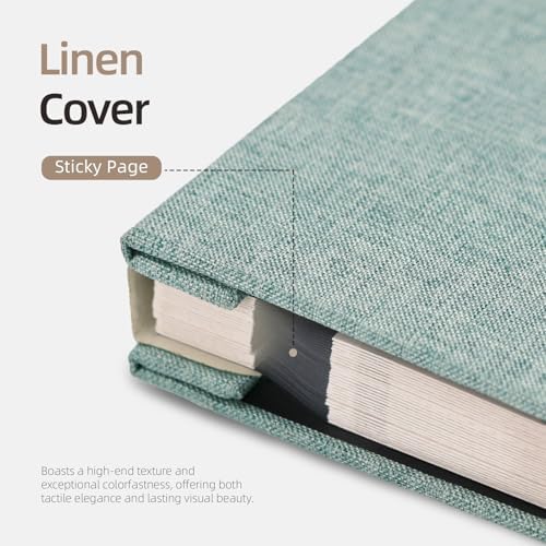 Vienrose Large Self Adhesive Scrapbook 120 Pages 13 x 12.6 in Turquoise - Image 5