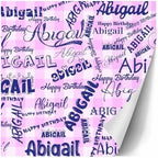 AOFUN Personalized Name Text Cute Birthday Wrapping Paper Christmas Wrapping Supplies Wrapping Paper For Men Personalized Name Text Custom Name Gift 3 Rolls 58" x 23" - Image 3