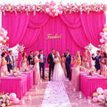 40ft x 10ft Wrinkle Free Hot Pink Wedding Backdrop Curtains for Party Bridal Shower Reception Decorations Hot Pink Fabric Curtain Backdrops Drapes for Photography Baby Shower Birthday Background by Tao-GePartyDecorations